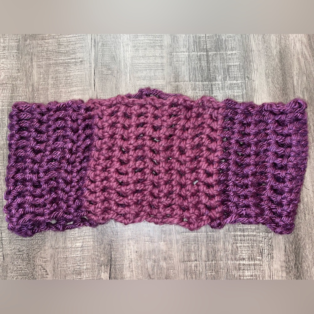 Handmade Crocheted Multi-Shade Infinity Scarf O/S